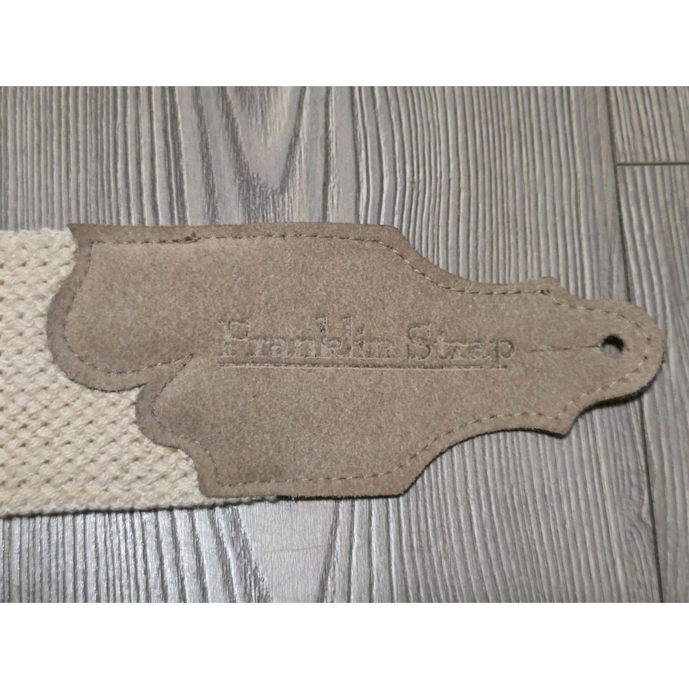 Franklin Strap Roadhouse‎ Leather Guitar Strap Cream Brown 2.5" Wide 48" Long